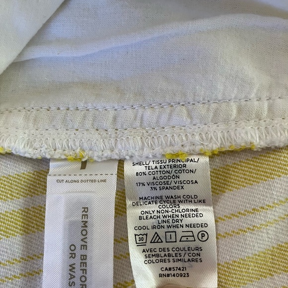 Loft white/lime stripe mini skirt - Picture 6 of 6